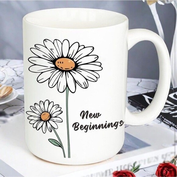 New Beginnings Coffee Mug & Candle Gift Set Break Up/Divorce/ Retirement - Picture 1 of 8